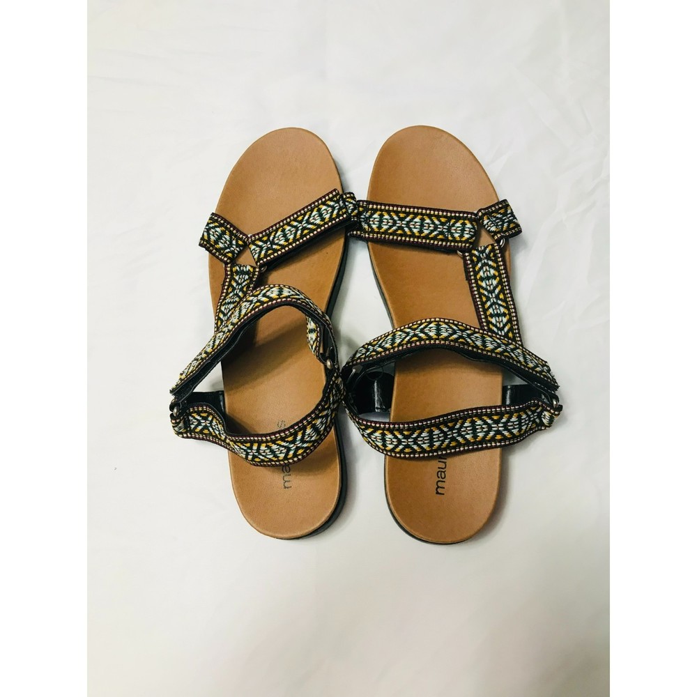 Maurices Polly Strappy Multicolor Sandals Hook and Loop Closure, NWOT, Size 10 - Picture 3 of 4